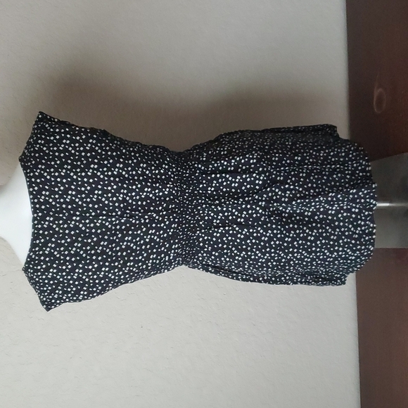 Forever 21 VTG sz S black dress long top micro polka-dot 🌛 - Picture 4 of 9